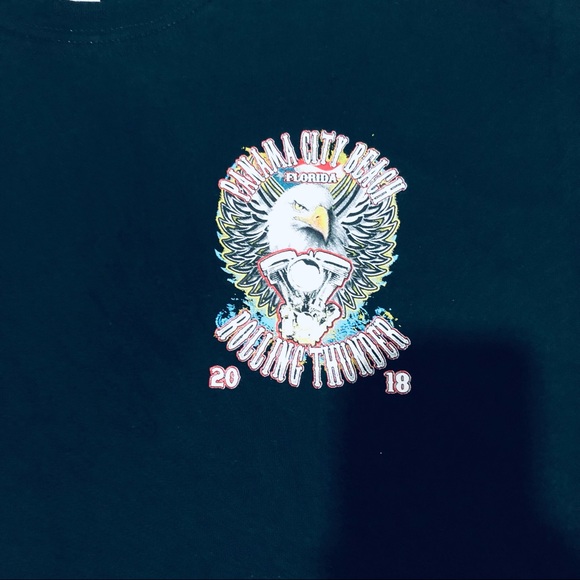 RARE 2018 ROLLING THUNDER MOTORCYCLE PANAMA CITY BEACH FLORIDA LARGE T SHIRT - Picture 4 of 9